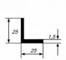 Алюминиевый уголок 25х25х1,5 мм равносторонний 3 м