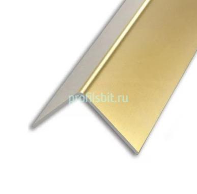 Алюминиевый уголок 20х10 мм ПБ20х10 золото матовое 3 м